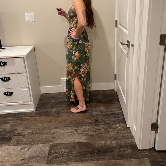 Green flowery maxi dress - Picture 5 of 5